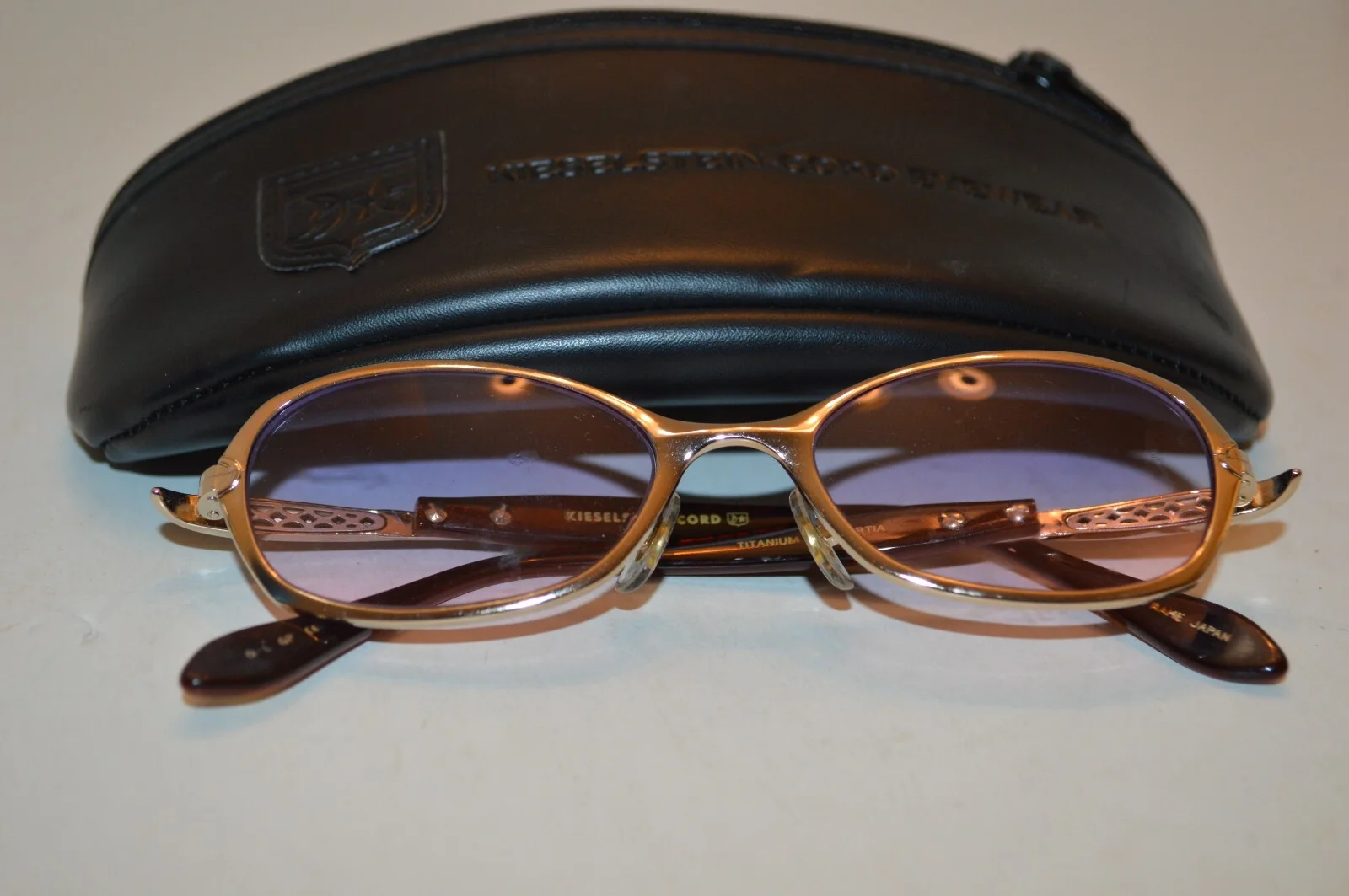 Kieselstein-Cord Eye Glasses Gold Frame Titanium Portia N/Worn Neiman Marcus 1