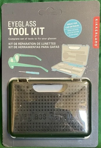 Kikkerland Eyeglass Repair Kit w/Case-Screwdrivers-Screws-Nose Pads-Magnifier 2