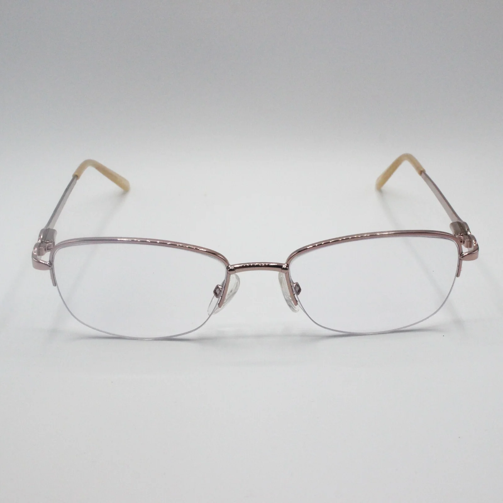 KIRKLAND SIGNATURE #1111 CORALVILLE METAL EYEGLASS FRAMES LIGHT PEACH 50-16-135