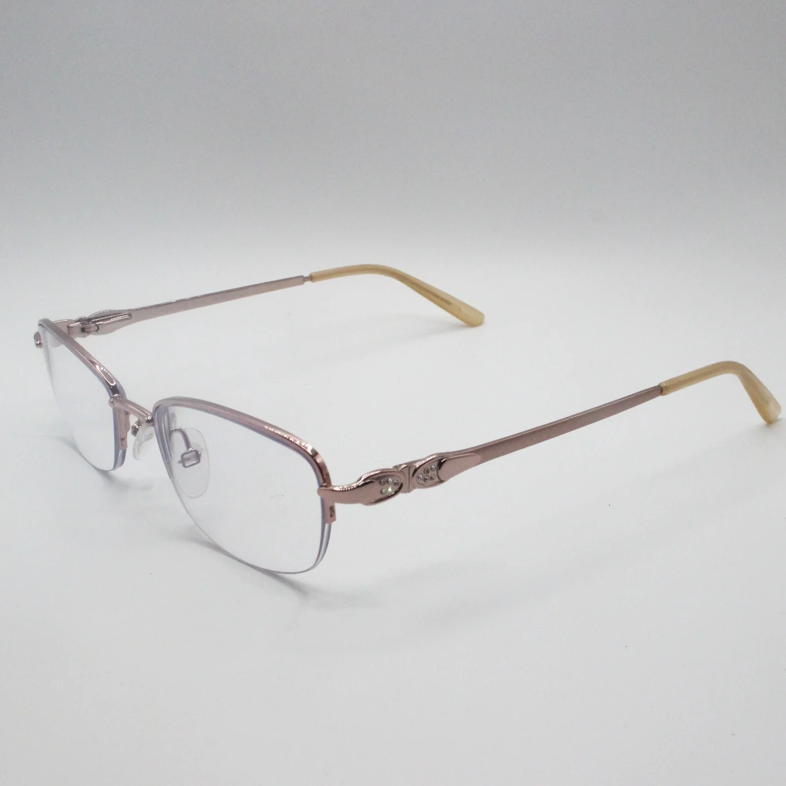 KIRKLAND SIGNATURE #1111 CORALVILLE METAL EYEGLASS FRAMES LIGHT PEACH 50-16-135 2