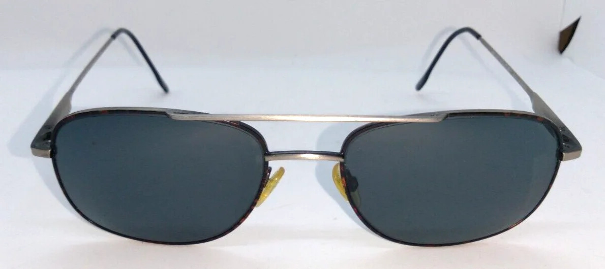 KIRKLAND SIGNATURE ARTURO 58-19-145 AVIATOR EYEGLASS FRAMES ITALY PEWTER FLEX