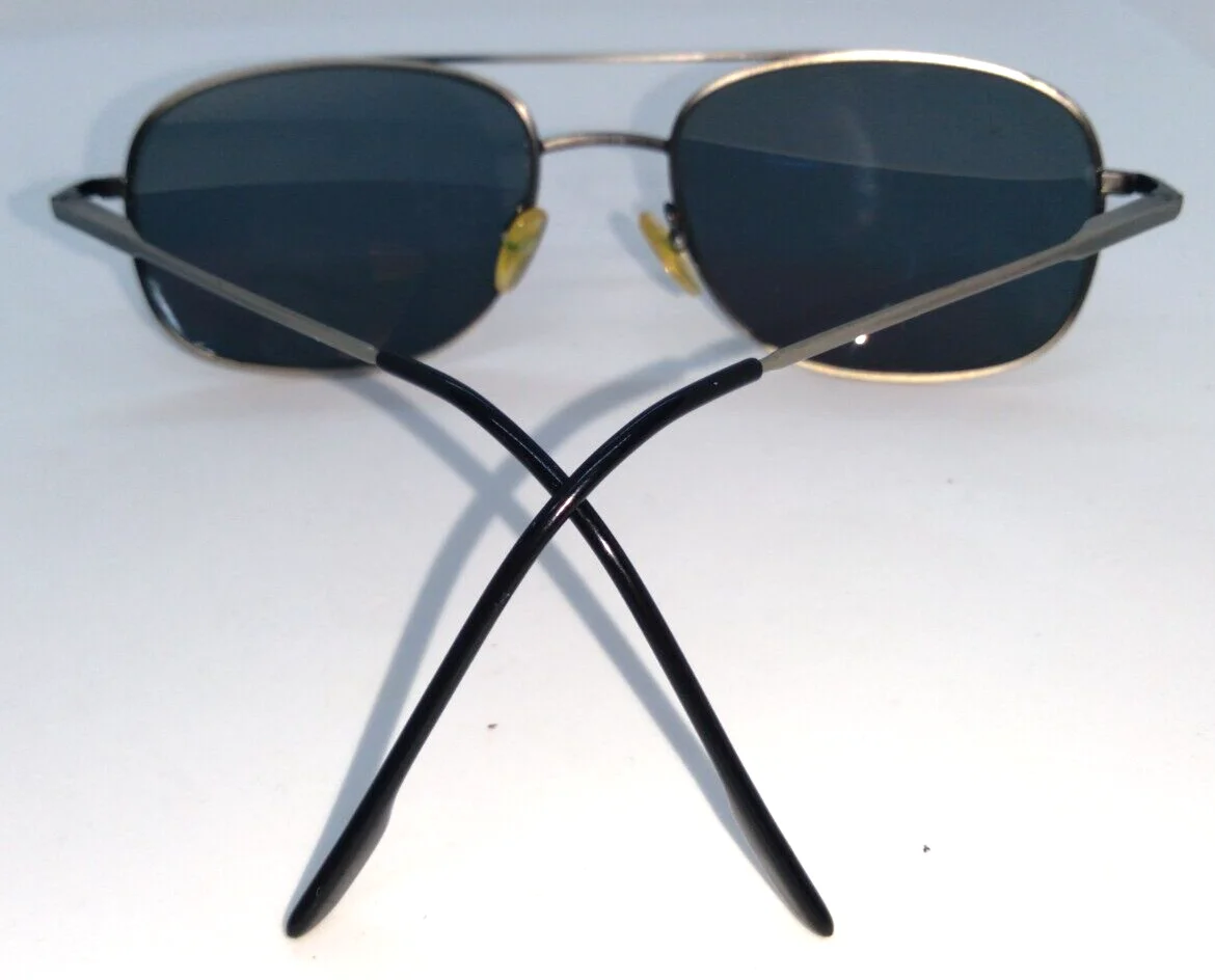 KIRKLAND SIGNATURE ARTURO 58-19-145 AVIATOR EYEGLASS FRAMES ITALY PEWTER FLEX 3