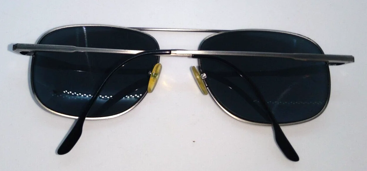 KIRKLAND SIGNATURE ARTURO 58-19-145 AVIATOR EYEGLASS FRAMES ITALY PEWTER FLEX 4