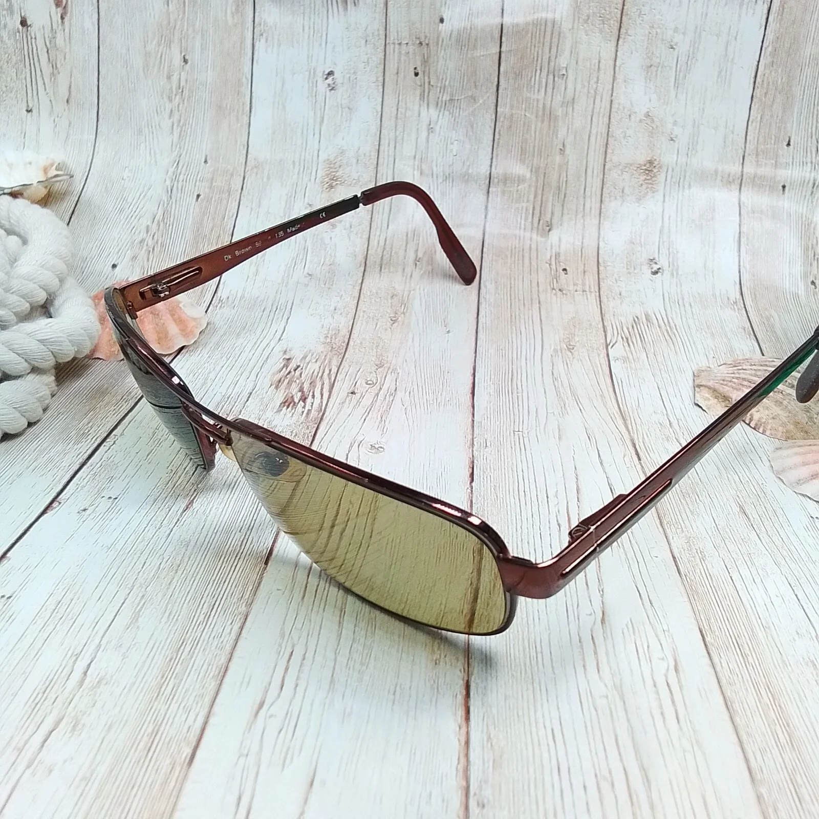 Kirkland Signature Brown Metal Eyeglass FRAMES ONLY Frederick 59-16-135 Italy 4 4