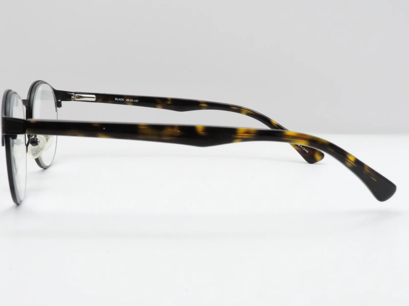 KIRKLAND SIGNATURE KS #1192 ROUND METAL ACETATE EYEGLASS FRAMES BLACK 48-20-140 3