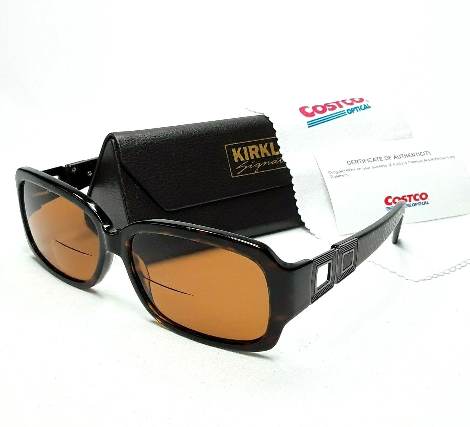 Kirkland Signature Tortoise Eyeglass Frames - KS #431 Tucson 57-15-130 w/ Case