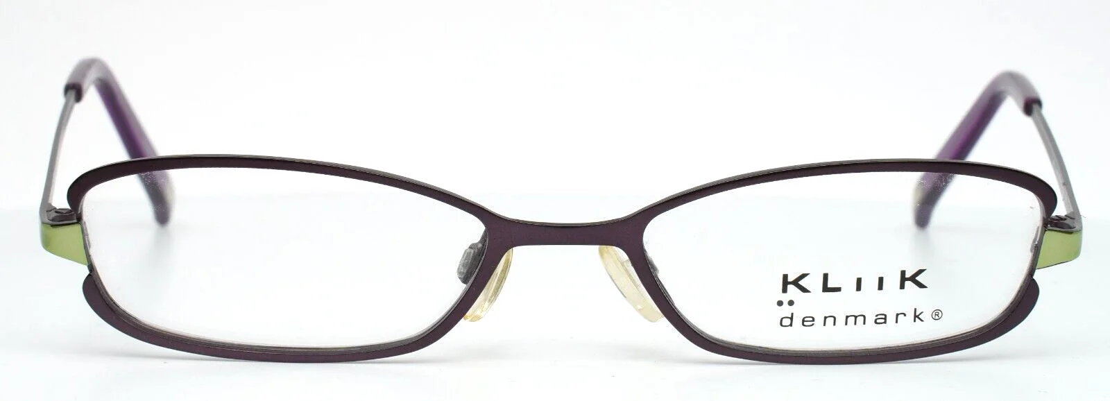 KLIIK 299 334 Purple Green Womens Oval Full Rim Eyeglasses Frames 49-17-135 B:23 2