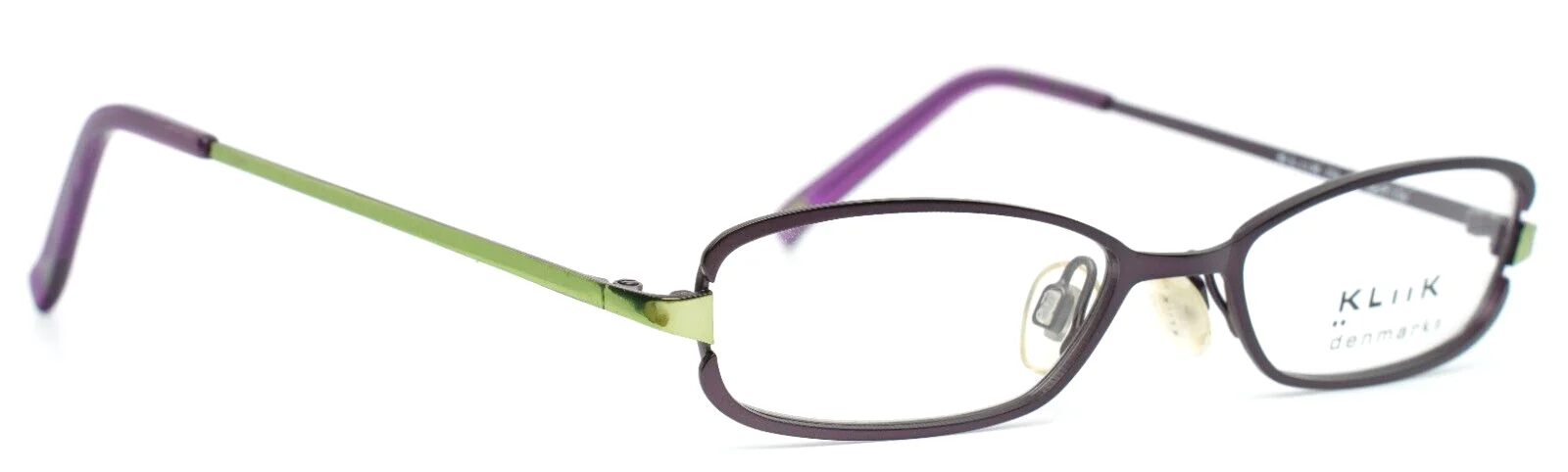 KLIIK 299 334 Purple Green Womens Oval Full Rim Eyeglasses Frames 49-17-135 B:23 3