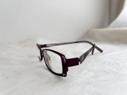 KLIIK Denmark Eyeglass Frames 258 809 49-17-135 Purple Metal Filigree Design 2