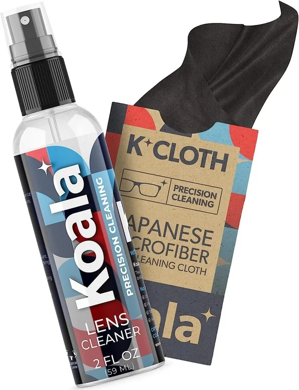 Koala Eyeglass Lens Cleaner Spray Kit, Glasses Cleaner Bottle + Microfiber Cloth 2