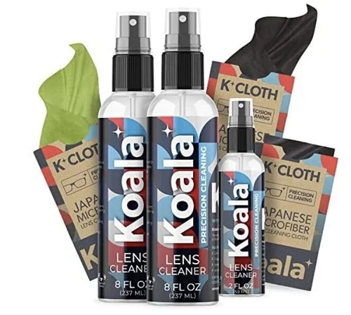 Koala Kleaner Alcohol Free Eyeglass Lens Cleaner Spray Care Kit 18oz + 3 Cloths