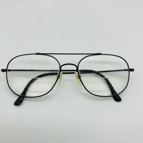 KONISHI FLEX TITANIUM Vintage Aviator Black Eyeglasses Japan Frames Only