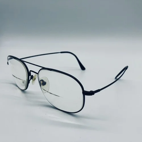 KONISHI FLEX TITANIUM Vintage Aviator Black Eyeglasses Japan Frames Only 2