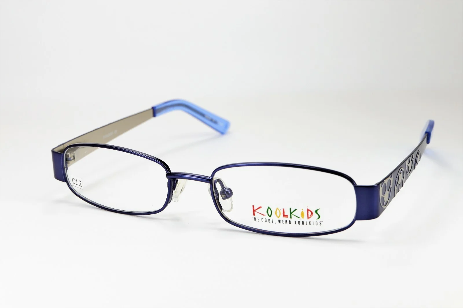 KOOLKIDS 2513 Blue / Silver Soccer 46-15-125 Youth Frames Flex Hinges C12 2