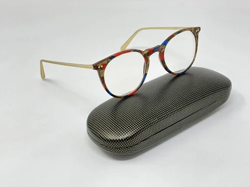 Krewe Royal Eyeglasses Matte Carnevale 24kt Gold Titanium Acetate Frames