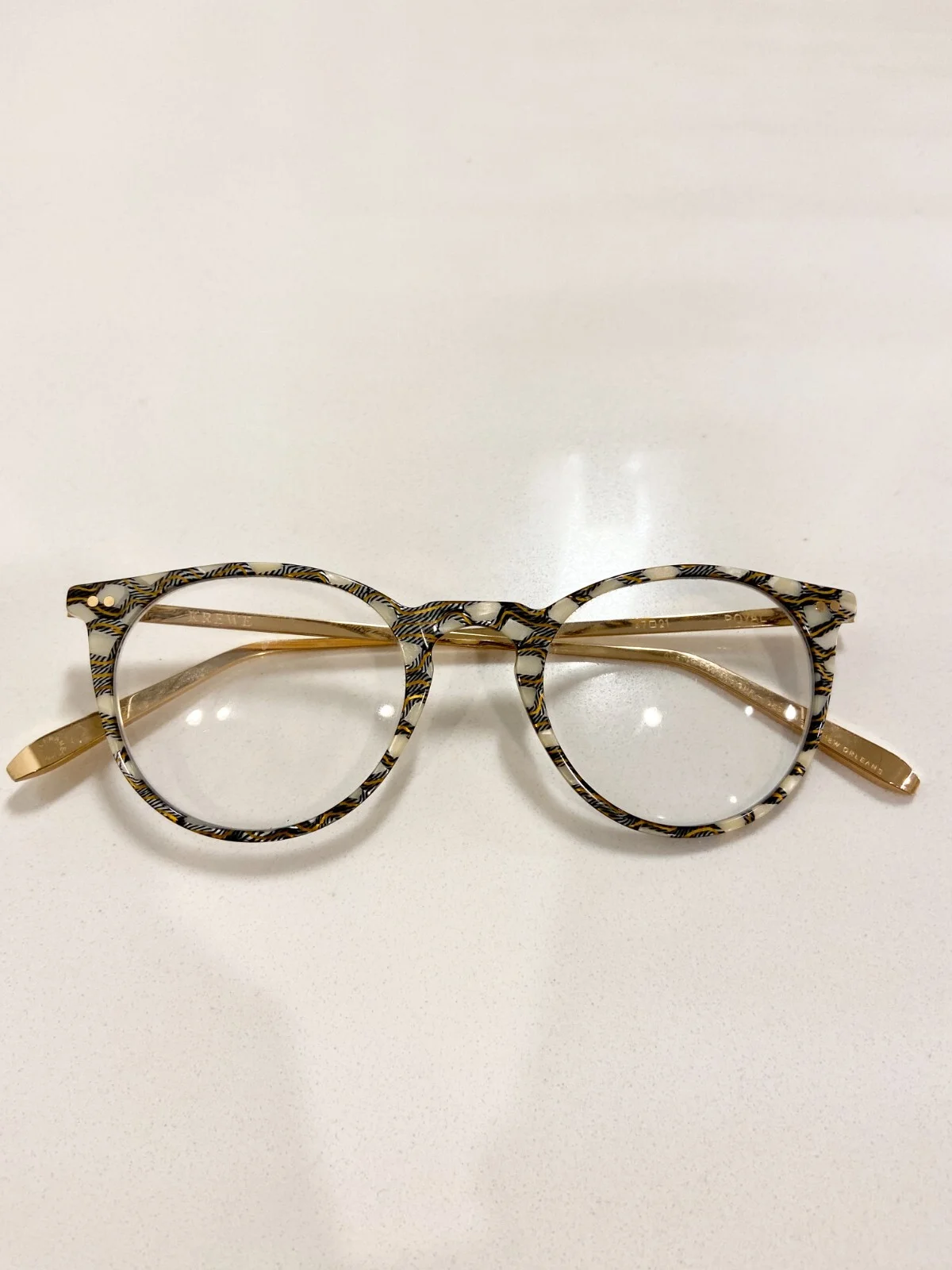 KREWE Royal Stella Eyeglasses + 24kt Gold Titanium Frames 2