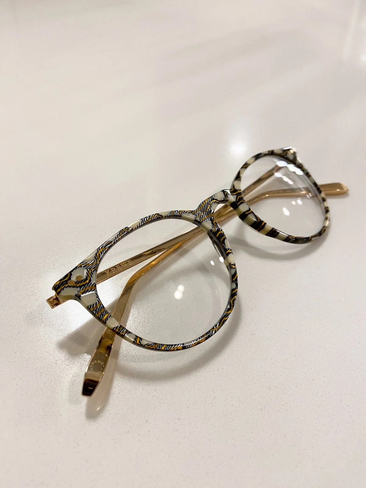 KREWE Royal Stella Eyeglasses + 24kt Gold Titanium Frames 4
