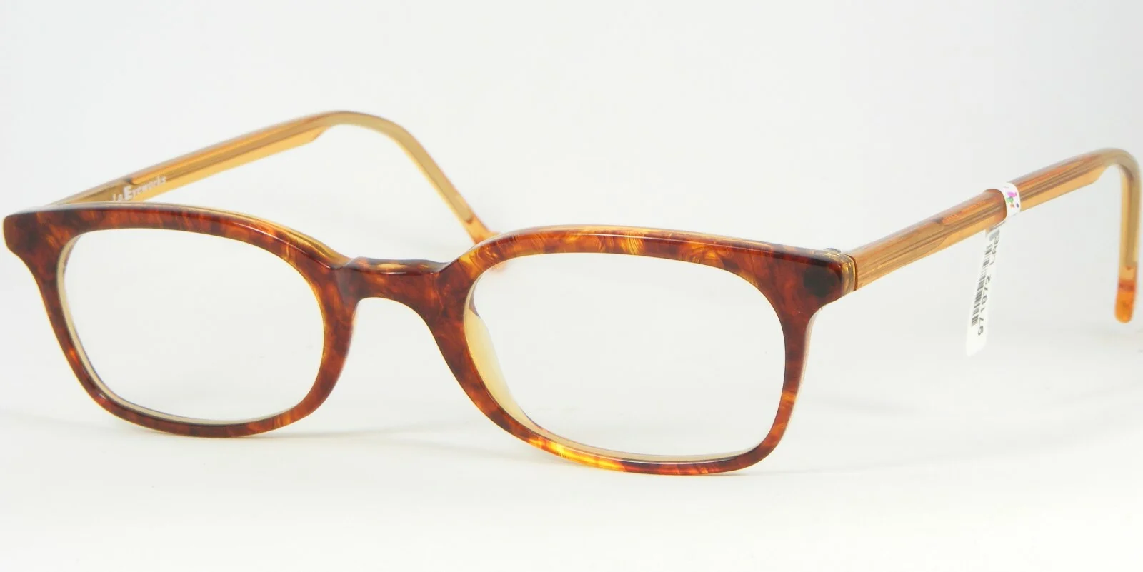 L.a. Eyeworks HAYDEN 375 MOTTLED BROWN /AMBER EYEGLASSES LAE Los Angeles 46mm