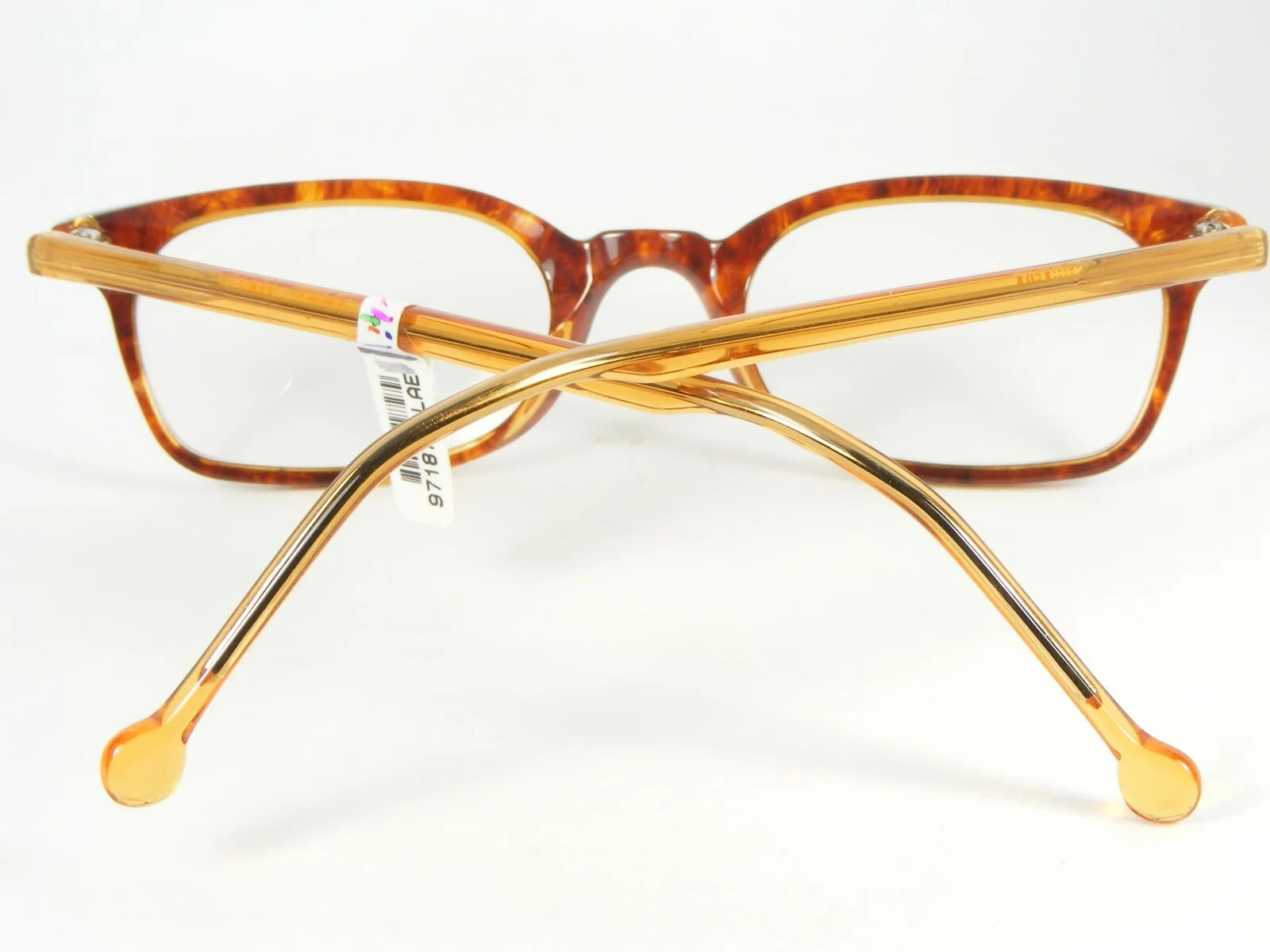 L.a. Eyeworks HAYDEN 375 MOTTLED BROWN /AMBER EYEGLASSES LAE Los Angeles 46mm 3