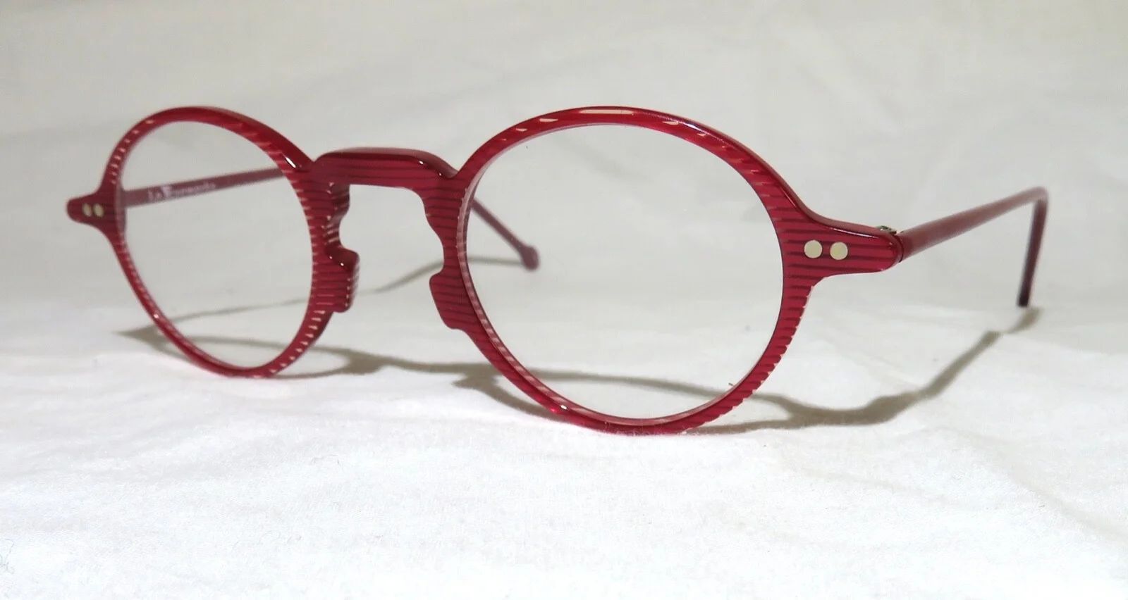 l.a. Eyeworks NOON eyeglass frames New old stock Pink/Red 747 small eyeglasses