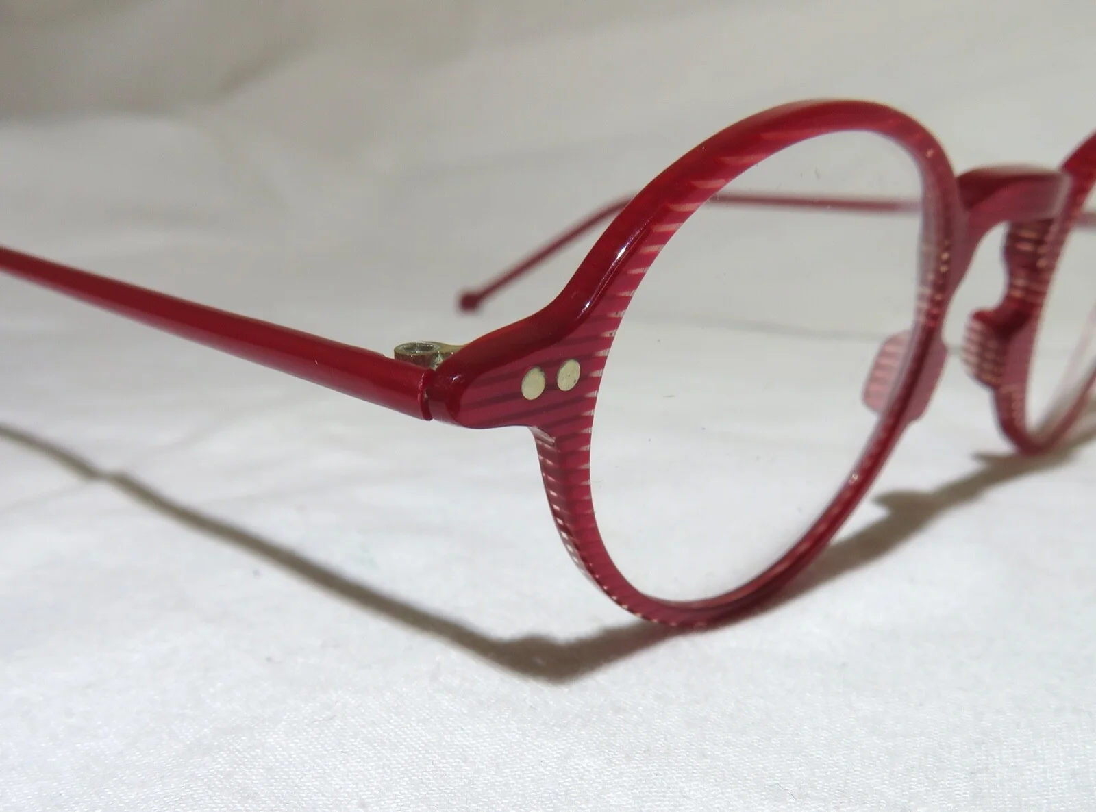 l.a. Eyeworks NOON eyeglass frames New old stock Pink/Red 747 small eyeglasses 2