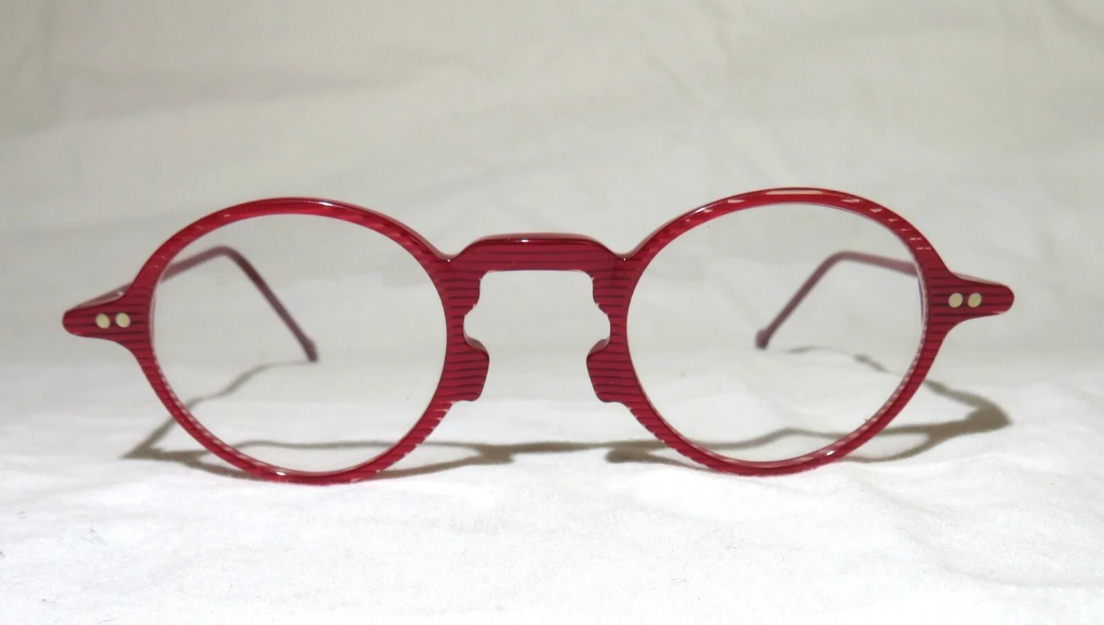 l.a. Eyeworks NOON eyeglass frames New old stock Pink/Red 747 small eyeglasses 3