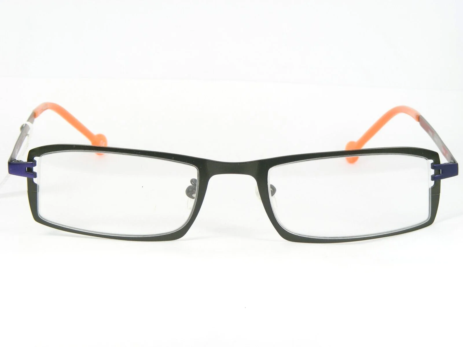 L.a. Eyeworks ONE PAIR GIBBONS 872 GREEN INDIGO BLUE EYEGLASSES Los Angeles 49mm 2