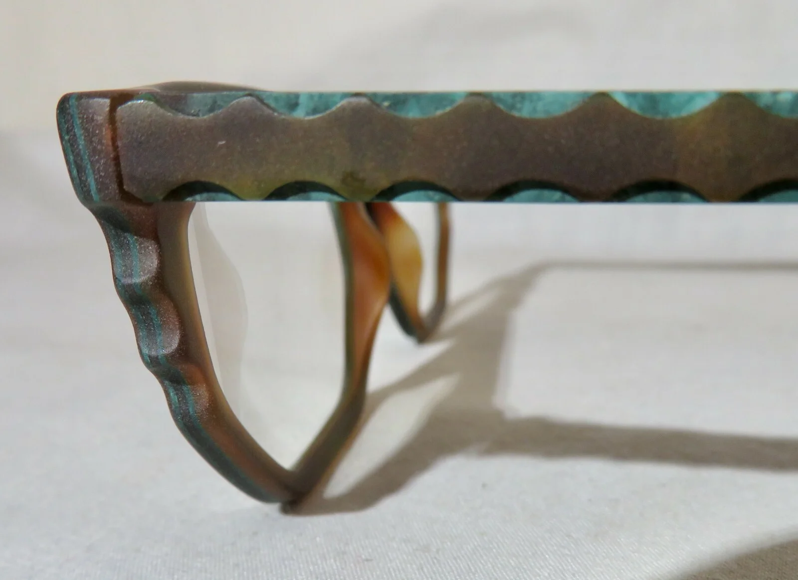 l.a. Eyeworks RANO eyeglass frames, New old stock 49-18-145 754 Brown w/teal 3