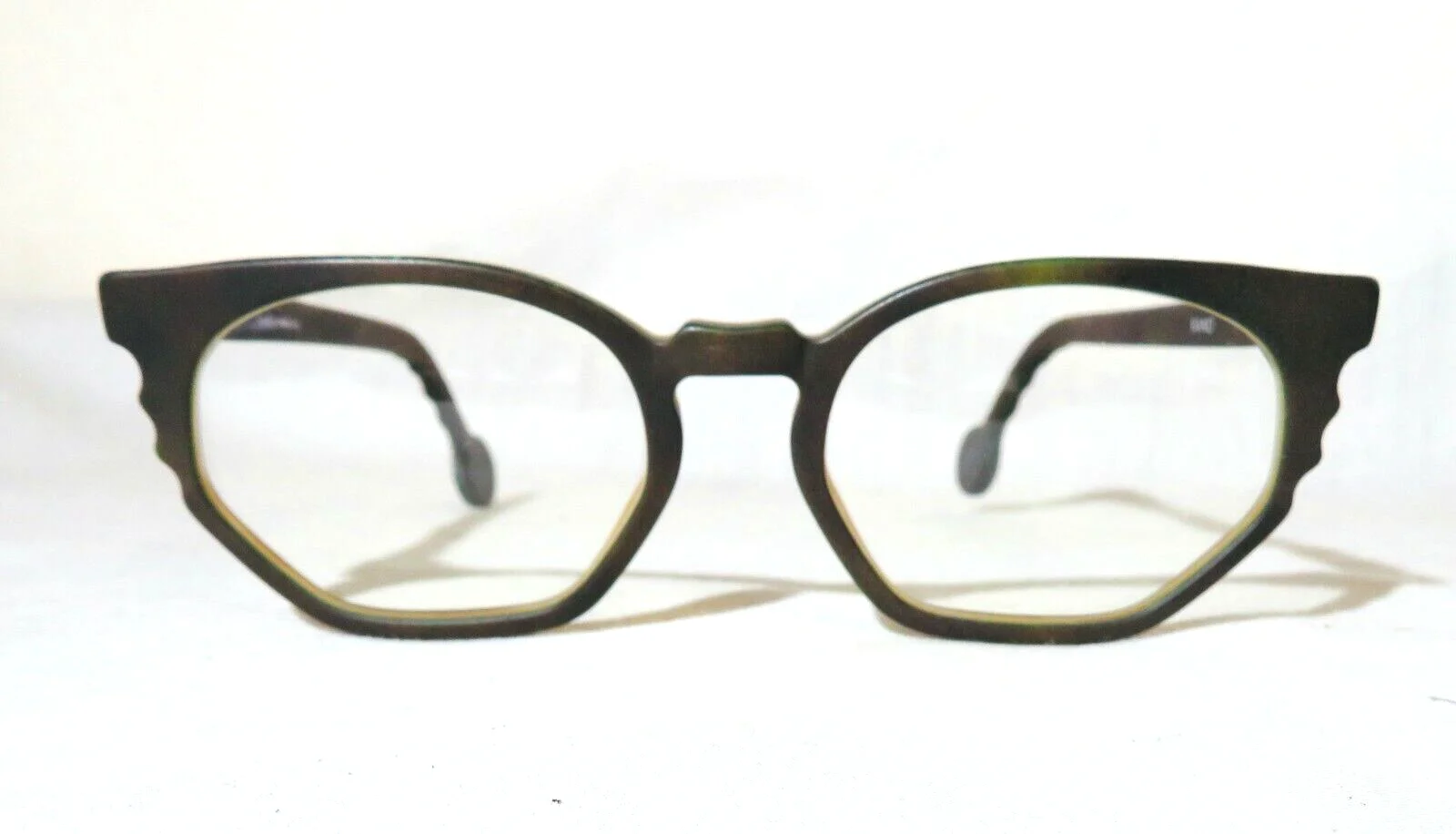 l.a. Eyeworks RANO eyeglass frames, New old stock 49-18-145 754 Brown w/teal 4