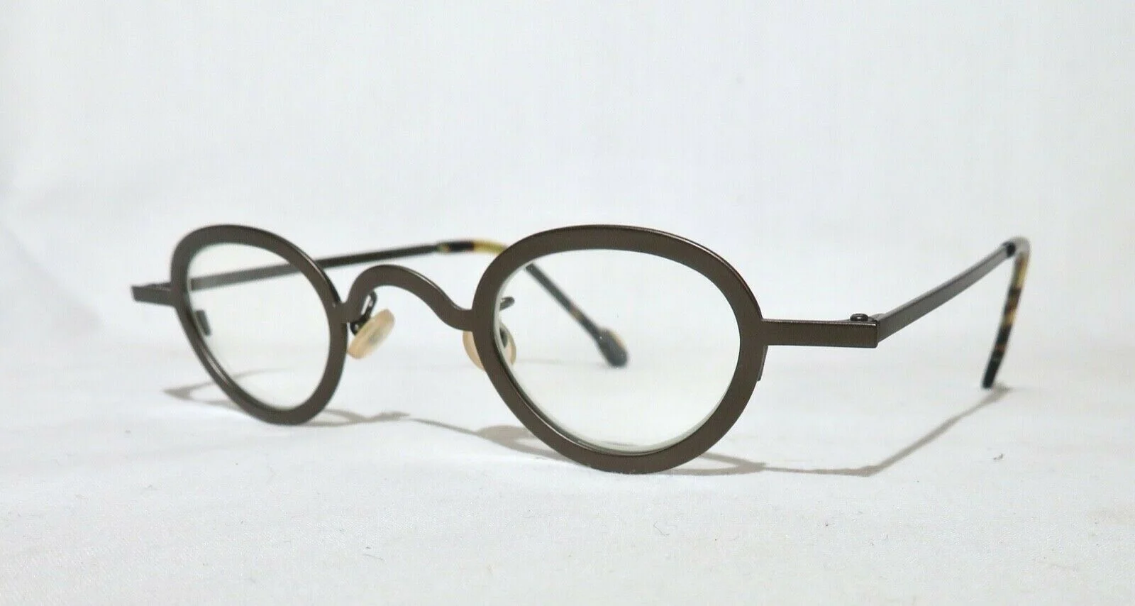 l.a. Eyeworks UGO eyeglass frames, New old stock Brown 414 metal FRAMES ONLY
