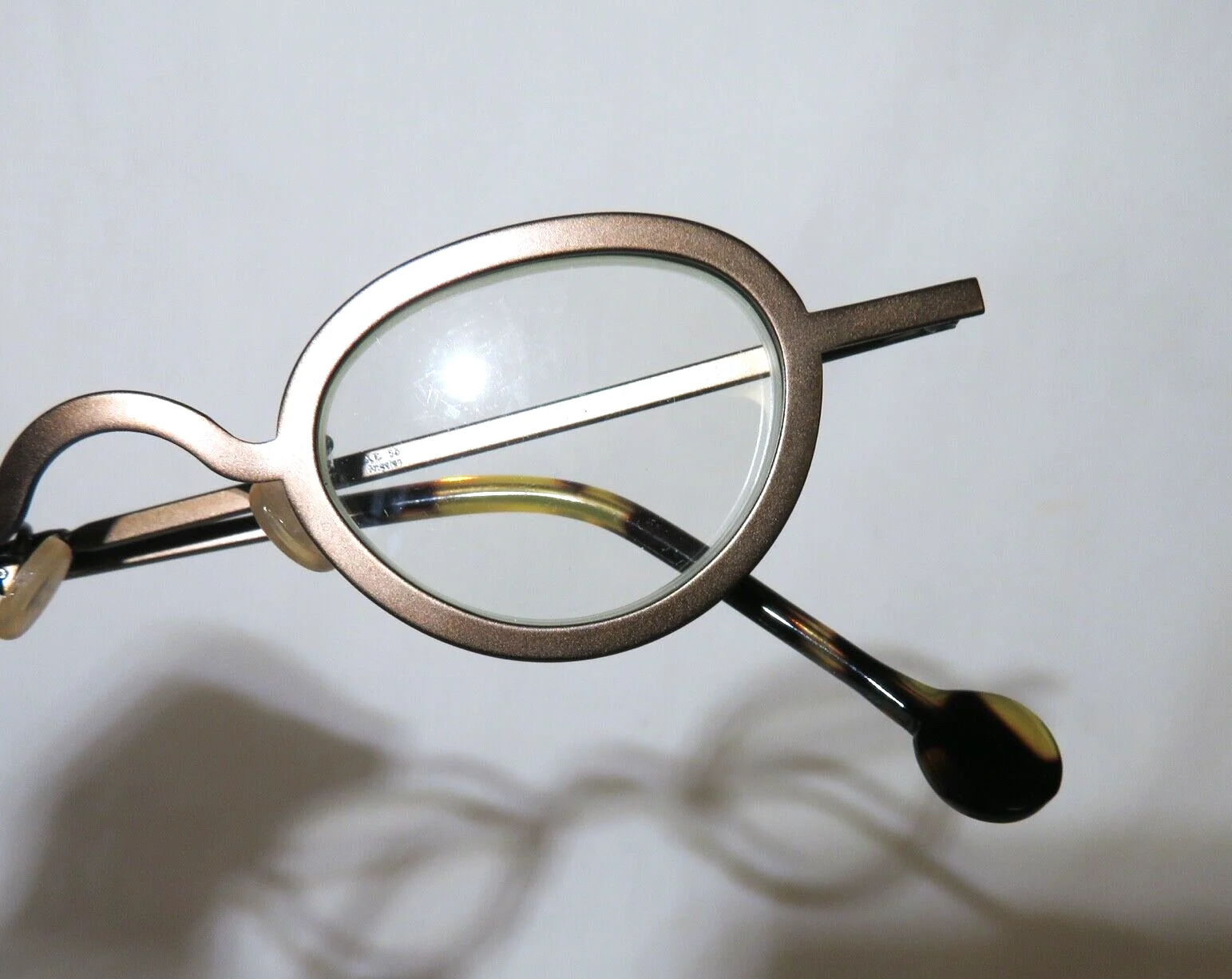 l.a. Eyeworks UGO eyeglass frames, New old stock Brown 414 metal FRAMES ONLY 2