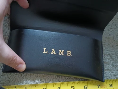 L.A.M.B. Magnetic Black Eyeglass Sunglass Case with Cleaning Cloth Semi-Hard 2