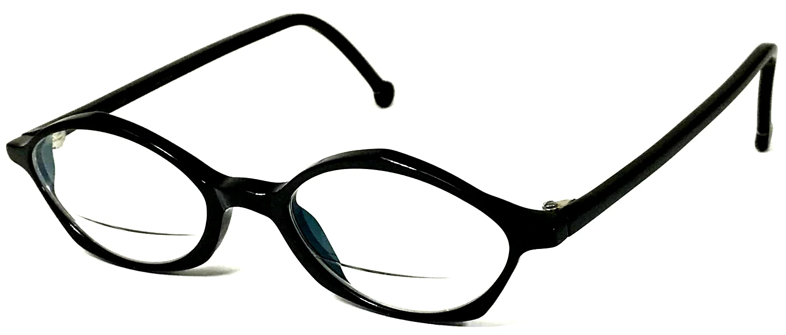 LA EYEWORKS “OCTO 101” Italy Black Polished Onyx Eyeglasses Frame
