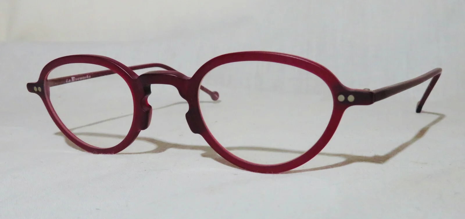 LA. Eyeworks Sage New Old Stock eyeglass frames Red 44-17-135 FRAMES ONLY
