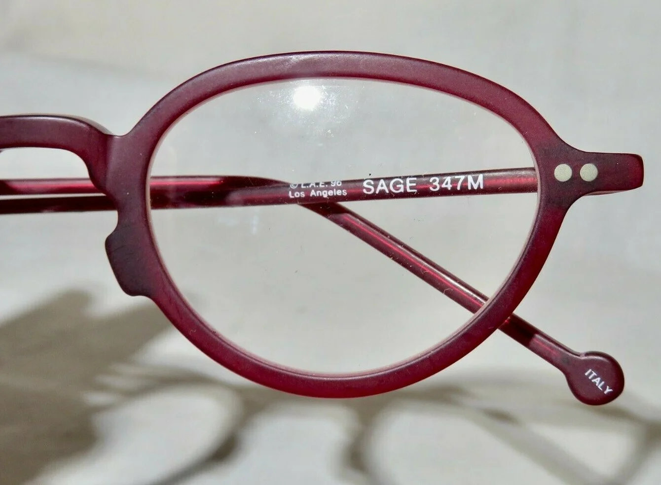 LA. Eyeworks Sage New Old Stock eyeglass frames Red 44-17-135 FRAMES ONLY 4