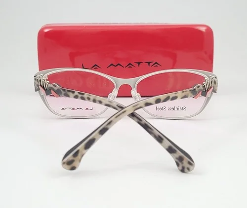 La Matta Eyeglasses NEW LM 3170 Color 1 Grey Fade Leopard Size 53 Cat Eye 3