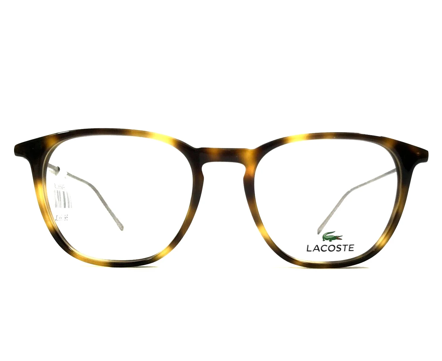 Lacoste Eyeglasses Frames L2264 024 Gunmetal Clear Brown Square 49-21-145 3