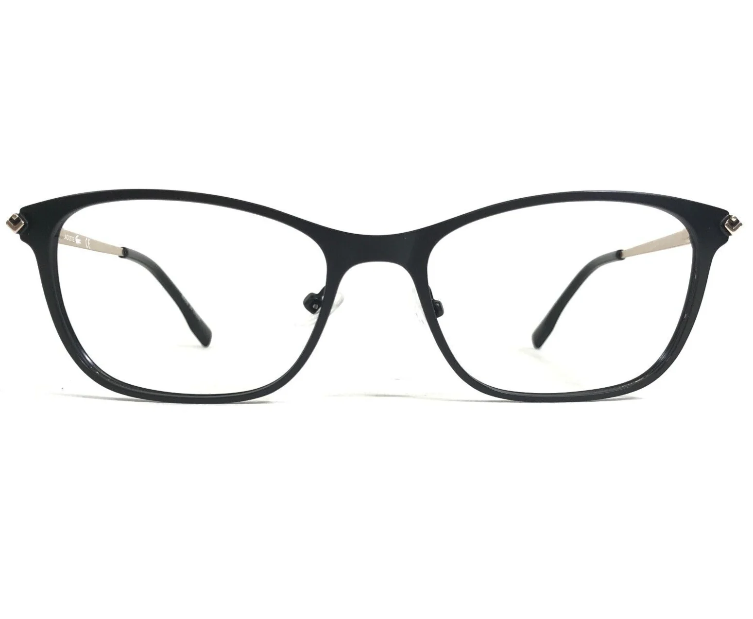 Lacoste Eyeglasses Frames L2276 001 Black Gold Cat Eye Full Rim 56-19-140 2