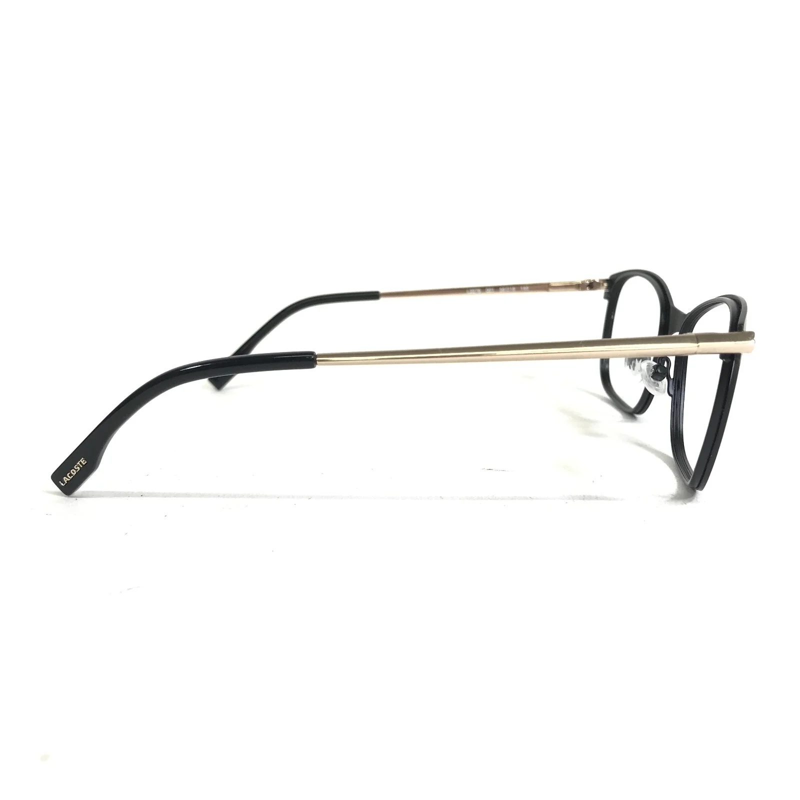 Lacoste Eyeglasses Frames L2276 001 Black Gold Cat Eye Full Rim 56-19-140 4