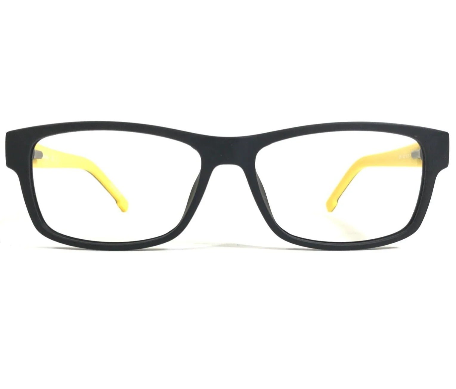 Lacoste Eyeglasses Frames L2707 002 Black Yellow Rectangular Full Rim 53-15-145