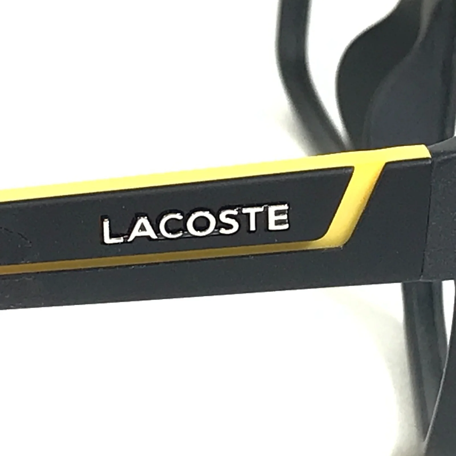 Lacoste Eyeglasses Frames L2707 002 Black Yellow Rectangular Full Rim 53-15-145 4