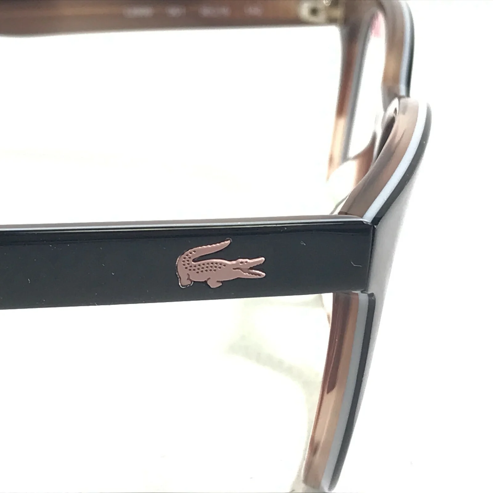 Lacoste Eyeglasses Frames L2809 001 Black Brown Round Thick Horn Rim 50-19-140 4