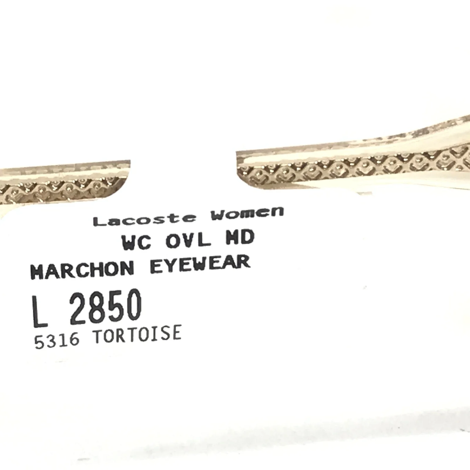 Lacoste Eyeglasses Frames L2850 214 Brown Tortoise Clear Gold Cat Eye 53-16-140 4