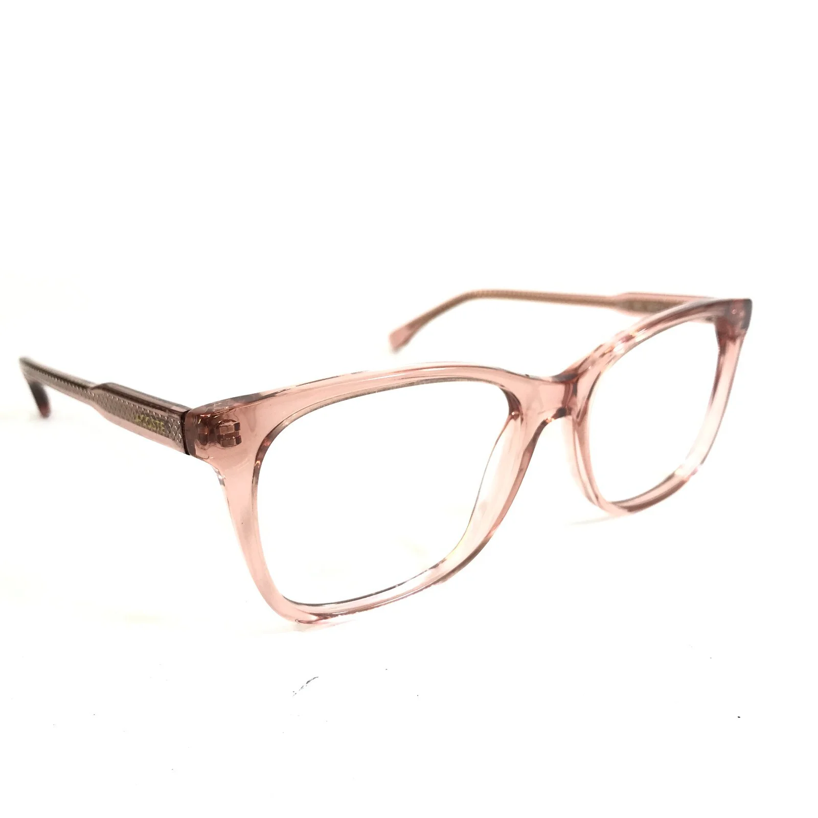 Lacoste Eyeglasses Frames L2870 662 Clear Pink Cat Eye Square Full Rim 54-17-140 2