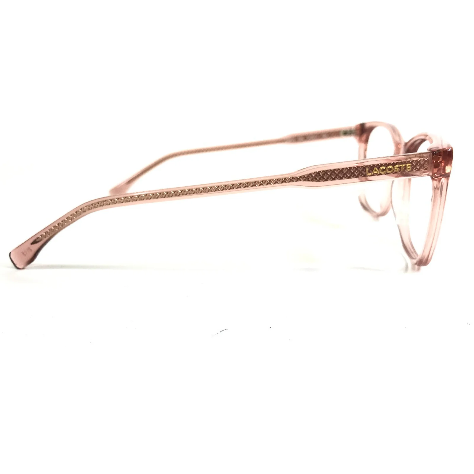 Lacoste Eyeglasses Frames L2870 662 Clear Pink Cat Eye Square Full Rim 54-17-140 3