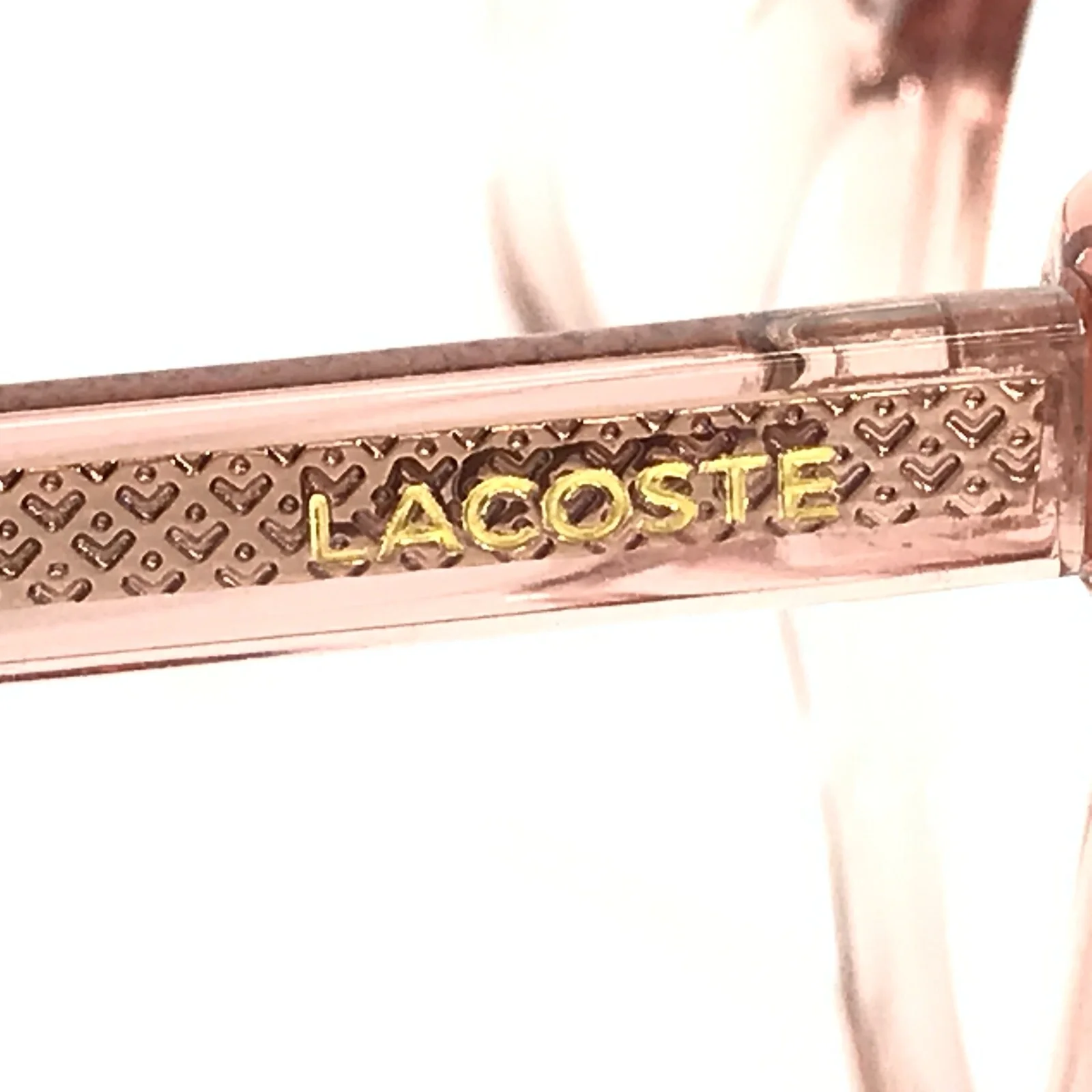 Lacoste Eyeglasses Frames L2870 662 Clear Pink Cat Eye Square Full Rim 54-17-140 4