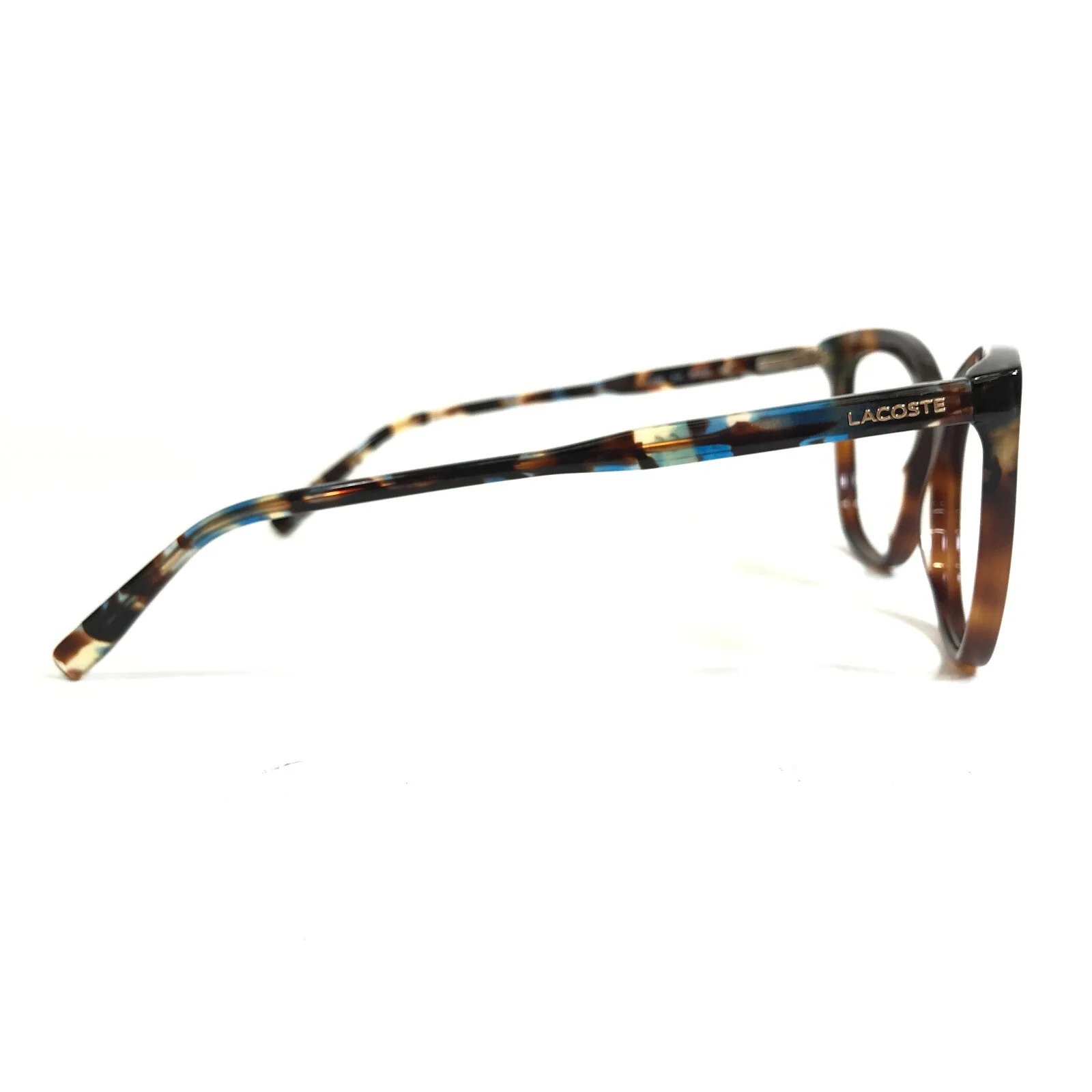 Lacoste Eyeglasses Frames L2884 214 Blue Brown Tortoise Cat Eye 57-20-145 3