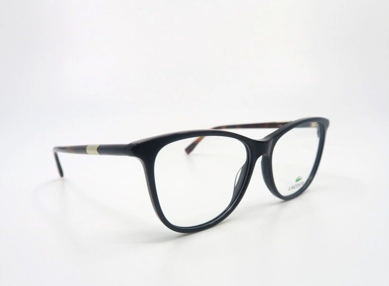 Lacoste L2822 001 53mm Black-Brown Tortoise Temples, New Women 3