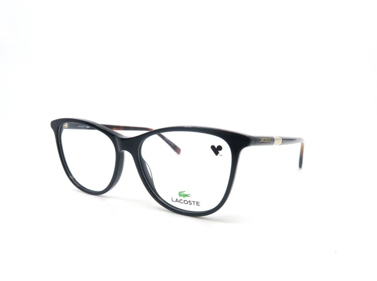 Lacoste L2822 001 53mm Black-Brown Tortoise Temples, New Women 4