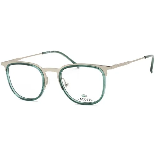 Lacoste Unisex Eyeglasses Full Rim Light Gold and Green Square Frame L2264 718